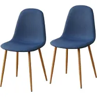HTI 2er Set Stühle SavannahW Webstoff Retro-Design, B43,5xH88,5 cm, Sitzhöhe 47 cm