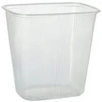 Papstar Starpak 100 Verpackungsbecher, PP eckig transparent