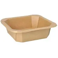 Papstar Starpak Lunchboxen, Pappe eckig 500 ml 3,3 cm x 16,2 cm x 16,2 cm braun 100 Stück