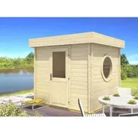 FinnTherm Gartensauna Cubus-70 A Natur 264 cm x 264 cm
