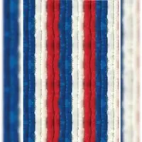 Arsvita Flauschvorhang 160x220 cm Unistreifen rot - weiß - blau