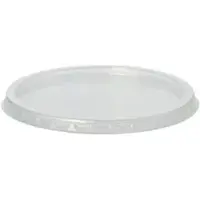 Papstar Starpak 100 Deckel für Verpackungsbecher, PP rund Ø 10,1 cm · 0,8 cm transparent | Folie (100 Stück)