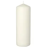 Papstar Starpak Stumpenkerze mit extra langer Brenndauer Ø 70 mm, 200 mm weiss