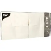Papstar Servietten 1/8-Falz, 40x40 cm, weiß, 2-lagig | Folie (250 Stück)