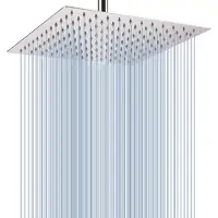 Famanu Regenduschekopf 30 cm aus 304 Edelstahl - Quadratische Duschkopfe in Chrom