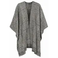 Collezione alessandro XXL-Schal "Hahnentritt" 1 Stk. schwarz-weiß mit braun