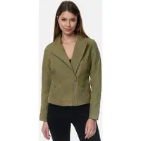 Tazzio Lederjacke "F500" - in Grün | Gr.: S