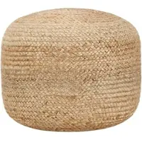 Décoshop26 - Handgefertigter Pouf/Fußhocker 45 x 30 cm braune Jute DEC029969
