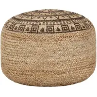 Décoshop26 - Handgefertigter Pouf/Fußhocker 45 x 30 cm aus brauner Jute DEC030005