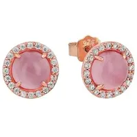 Amor Ohrstecker für Damen, Sterling Silber 925, Katzenauge amor Roségold