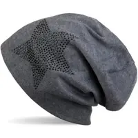 StyleBREAKER Beanie Mütze in Grau meliert / Schwarz | Gr.: onesize