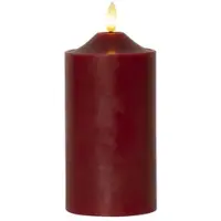 MARELIDA LED Kerze Flamme Echtwachs 3D Flamme H: 17cm in rot | Gr.: onesize