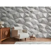 Living Walls Fototapete "THE WALL III Beton-Optik Tapete Motivtapete Grafik Beton" matt glatt Vliestapete 3D-Optik für Schlafzimmer Küche Wohnzimmer Betonoptik Flur
