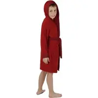 Normani Frottee Kinderbademantel aus Bio-Baumwolle in Rot | Gr.: 170/176