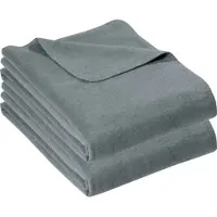 Erwin Müller Baumwolle Wohndecke 2er-Pack in grau | Gr.: 100 x 150 cm