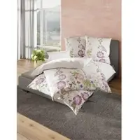 Wäschepur WITT WEIDEN Bettwäsche in weiß-violett-bedruckt | Gr.: 155 x 220 + 80 x 80 cm