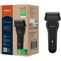 Grundig MS 6330 Elektrorasierer Herren, 60 Min Akkulaufzeit, ausklappbarer Langhaarschneider, 3-fach Schneidesystem, 74 % recyceltes Gehäuse