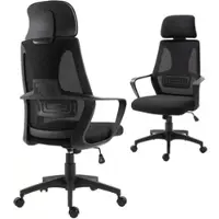 Vinsetto Bürostuhl-64L x 55B x 116-126H cm-Schwarz | Gr.: onesize