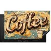 KitchenYeah Herdabdeckplatte Coffee | Gr.: 77 x 59 cm