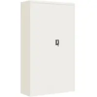 Décoshop26 - Büroschrank mit Schubladen 4 Einlegeböden 105 x 40 x 180 cm weißer Stahl DEC024519