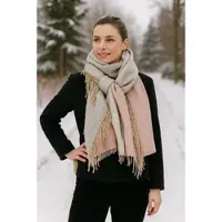 Collezione alessandro Wollschal "Wendeschal" 1 Stk. in rosa-grau, Made in Italy
