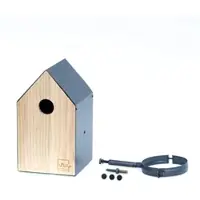 UNUS Vogelhaus mit vielen Befestigungsmöglichkeiten in Grau | Gr.: onesize