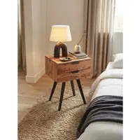 KADIMA DESIGN Nachtkonsole 47 x 65 x 35 cm Massivholz Nachttisch | Gr.: onesize