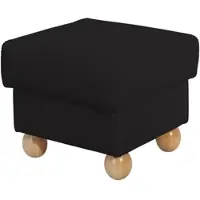 58 aufm Kessel HOCKER Kasha Bezug Kunstleder Buche natur / schwarz