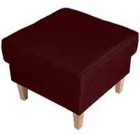 58 aufm Kessel HOCKER Karlen Bezug Flachgewebe Buche natur / rot | Gr.: onesize