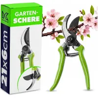 Kadax Handgartenschere mit Stahlklinge, Gartenschere aus Kunststoff ABS für Blumen, Zweige, Schere