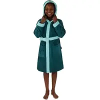 Normani Frottee Bademantel für Kinder aus Bio-Baumwolle in Pinguin-Blau | Gr.: 146/152