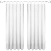 Bestgoodies Dekoschal Ellen Schlaufen Blickdicht 2er Pack - 140x225 cm Weiß