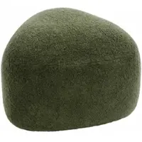 CLP Sitzhocker oval Alfrisa, Polsterhocker mit Teddystoff, Fußhocker gepolstert für Wohnzimmer und Schlafzimmer, Holzgestell stabil