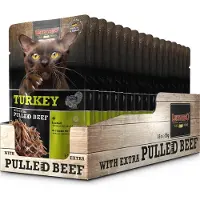 Leonardo - Turkey + Extra Pulled Beef - Pouch - 16 x 70 g