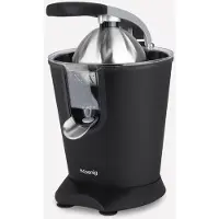 H.Koenig AGR82 - Elektrische Zitruspresse 160W, Hebel und Filter aus Edelstahl, Anti-Tropf-System, BPA-frei, spülmaschinenfeste Teile, Schwarz