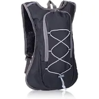 OEM Leichtgewicht Fahrradtrage mit 6 Liter, kleine Fahrradtasche mit reflektierenden Streifen, ideal für Laufen, Radfahren, Wandern und andere Outdoor-Aktivitäten, schwarz.