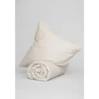Mela London Perkal Bettwäsche Set Style MAJULI Stripes in birke - naturweiss gestreift | Gr.: 135 x 200 + 80 x 80 cm