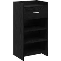 vidaXL Schuhschrank Schwarze Eiche 48 x 36 x 92 cm Holzwerkstoff