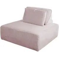 KAWOLA HOCKER MIT RÜCKENKISSEN WIOLO SOFT Pink Cord