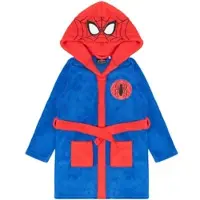 Spiderman Bademantel mit Kapuze und zwei Taschen in blau | Gr.: 152