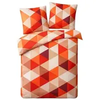 TRAUMSCHLAF Bettwäsche Nook 200x200 cm + 2x 80x80 cm orange