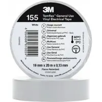 3M Temflex 155 Vinyl Elektro-Isolierband, Weiß, 19 mm x 20 m, 0,13 mm