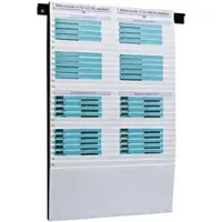 Eichner Beleg-Planungtafel für DIN A4/A5 (50 x 79,5 cm) 29 Fächer silber