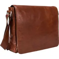 Leonhard heyden Umhängetasche Schultertasche mit Laptopfach Cambridge Shoulder Bag Cognac braun
