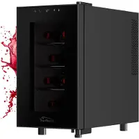 TroniTechnik Weinkühlschrank Marseille, Getränkekühlschrank, Minibar Weinkühler, 23 Liter, 8 Flaschen