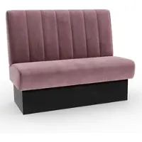 BIG Möbel Bistro Sitzbank Classic | 180 cm | Samtstoff in Rosa-Lila | Vertikal | Dinerbank
