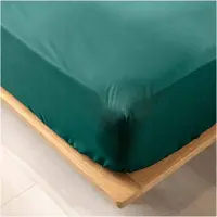 Douceur d'intérieur Baumwoll-Spannbettlaken "Biolina" 180x200cm Smaragd