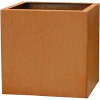 VIVANNO Pflanzkübel Block 50 cm x 50 cm x 50 cm Rostbraun