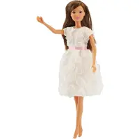 Heless Time2Shine Weißes Traumkleid mit Rosenmuster für Modepuppen der Größe 29 cm
