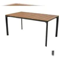 Merxx Gartentisch 156 x 90 cm- Stahlgestell mit Tischplatte aus Kunststoff in Holzoptik